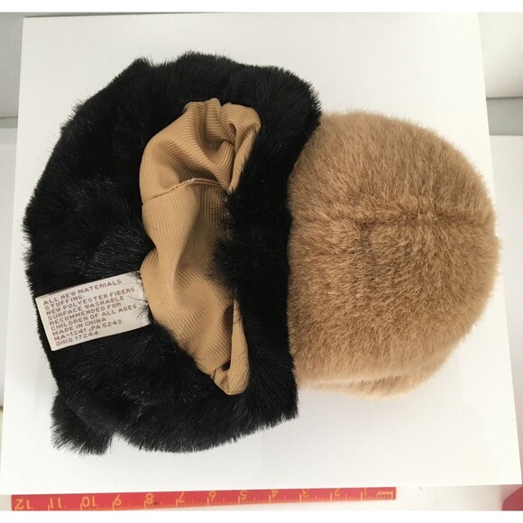 Cascade Bear Face Puppet Brown Black Furry Plush Toy School Play Shows Daycare - Picture 4 of 9